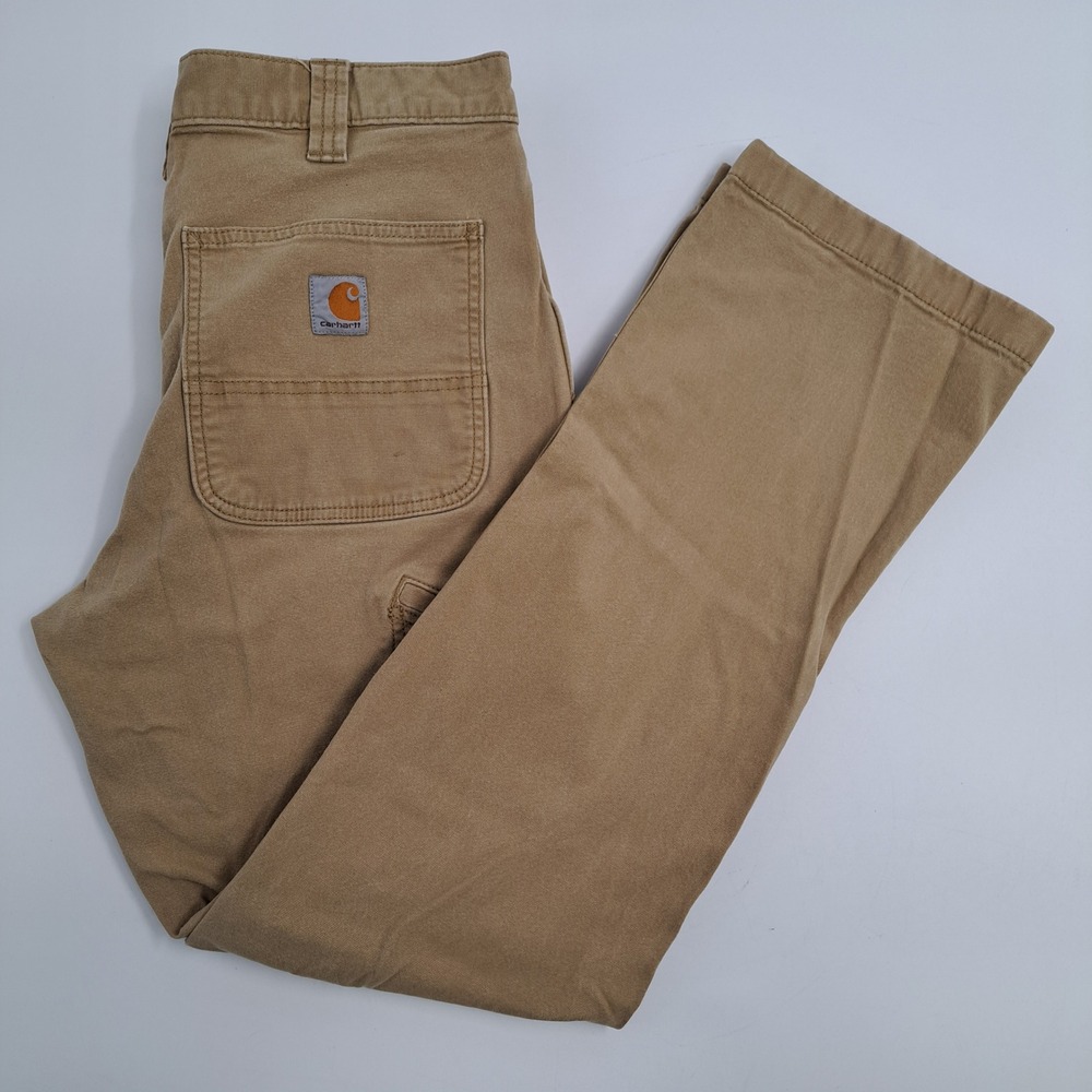 Carhartt Men's Brown Work Pants - Durable Canvas Carpenter Trousers